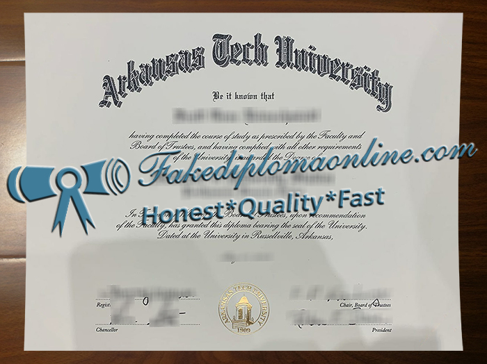 Arkansas Tech University diploma