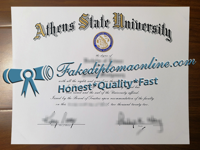 Athens State University diploma