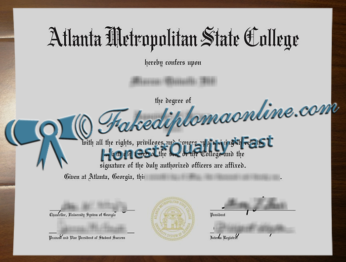 Atlanta Metropolitan State College diploma