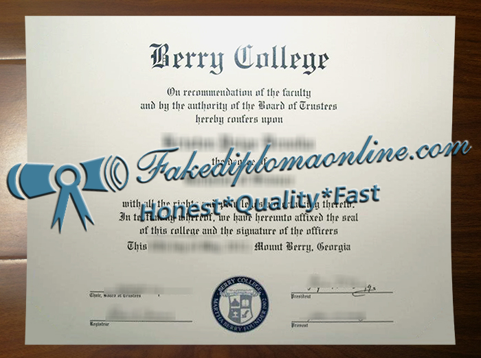 Berry College diploma