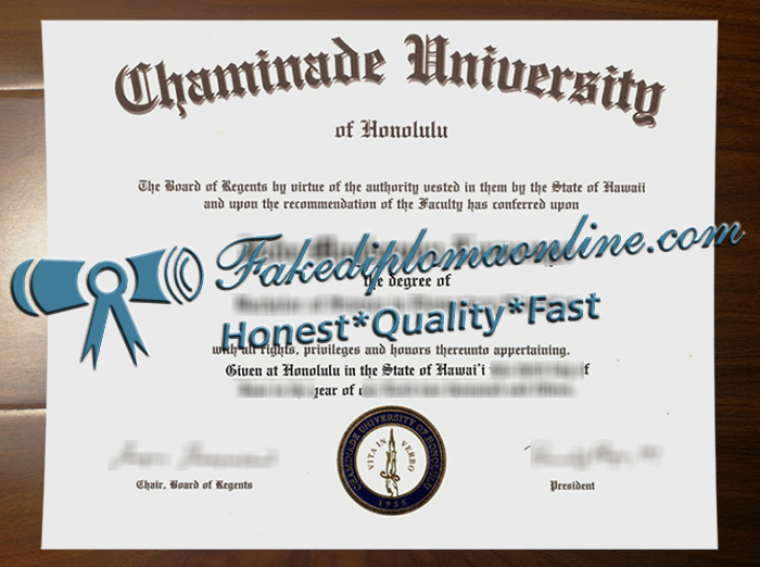 Chaminade University of Honolulu diploma