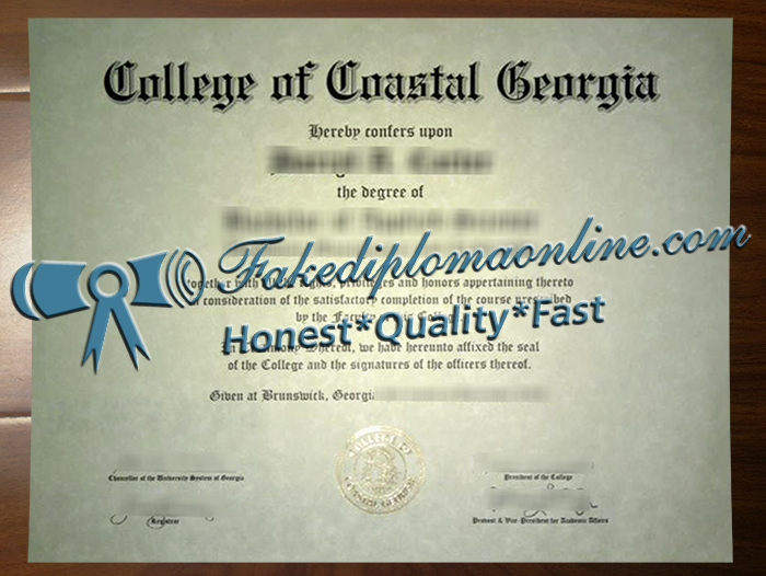 College of Coastal Georgia diploma