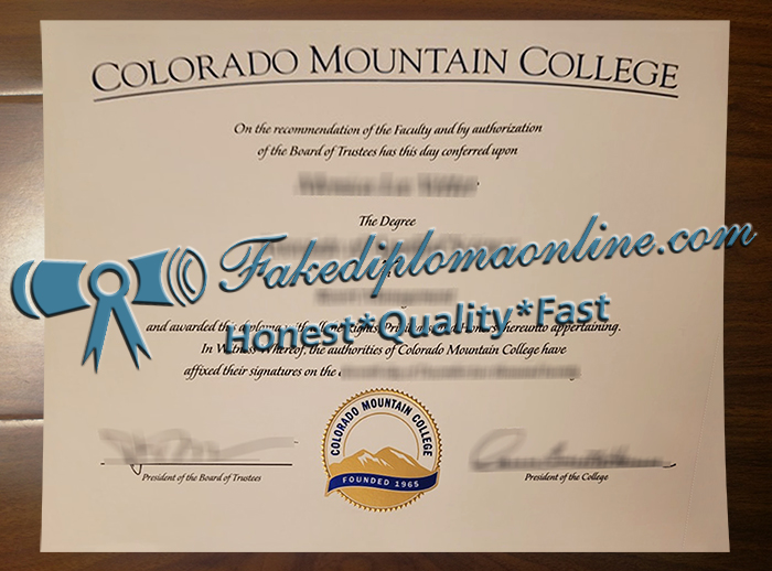 Colorado Mountain College diploma