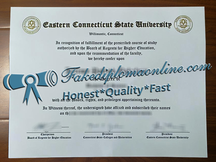 Eastern Connecticut State University diploma