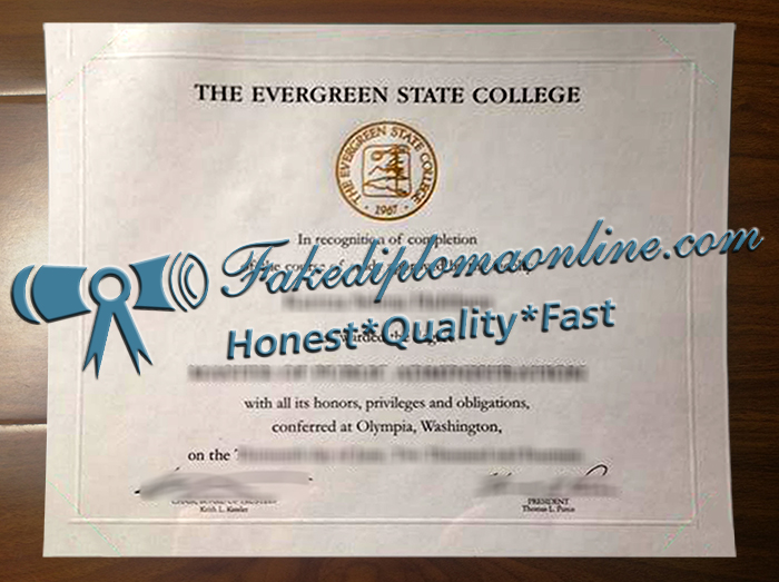 Evergreen State College diploma