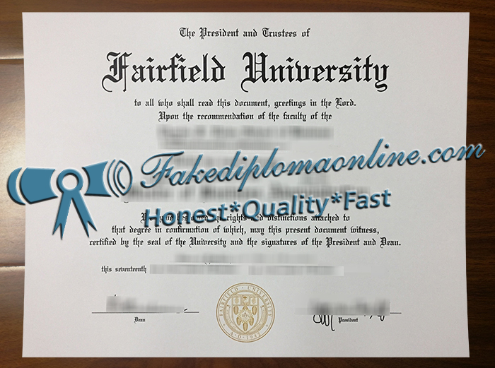 Fairfield University diploma