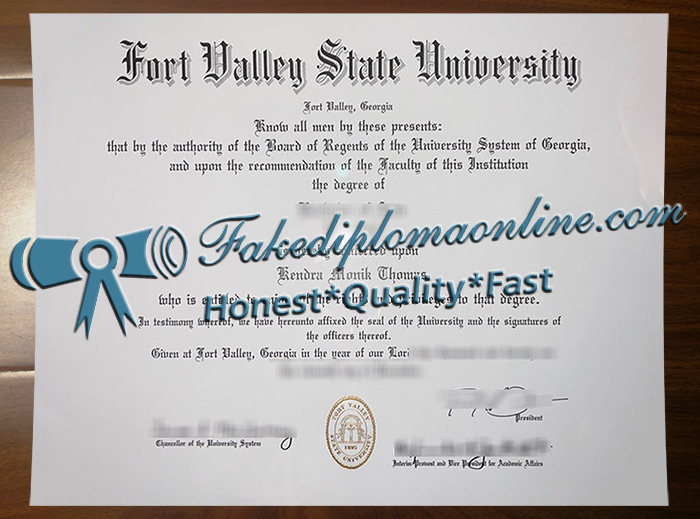 Fort Valley State University diploma