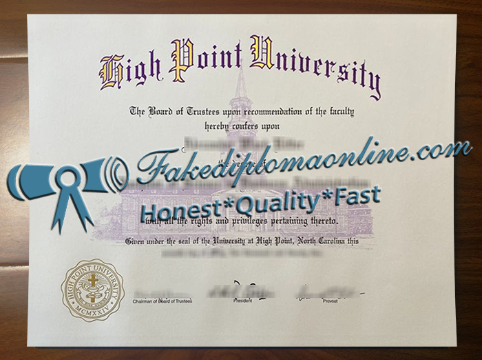 High Point University diploma