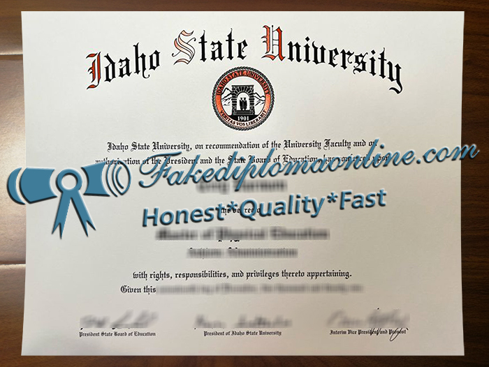 Idaho State University diploma