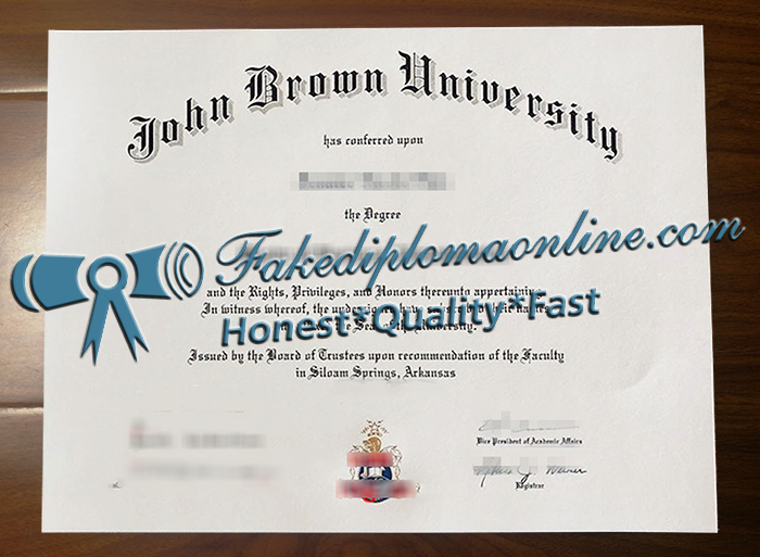 John Brown University diploma