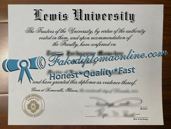 Lewis University diploma