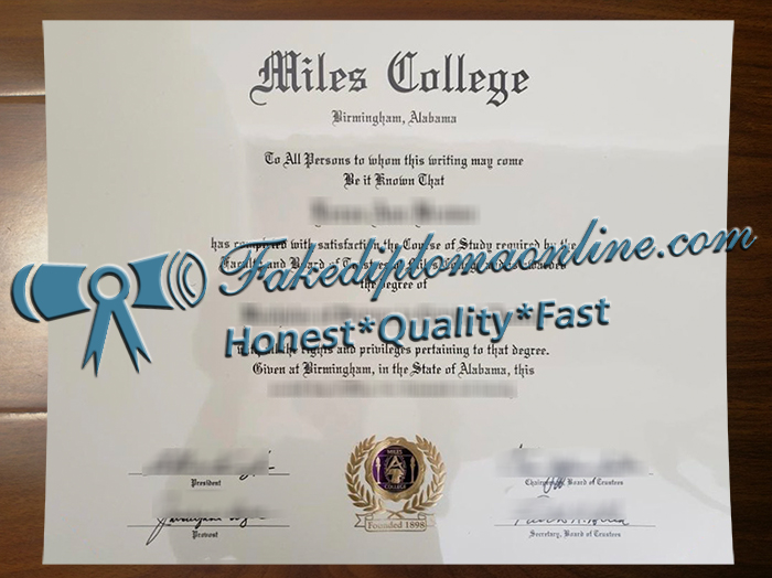 Miles College diploma