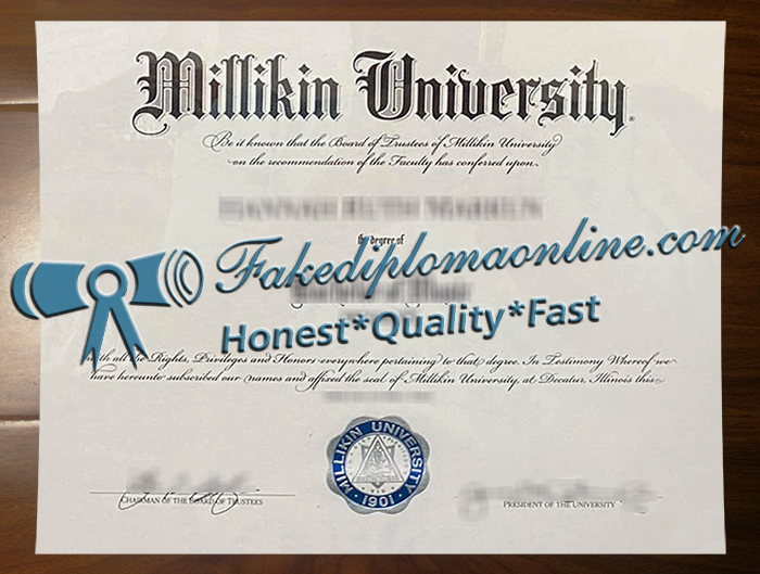 Millikin University diploma