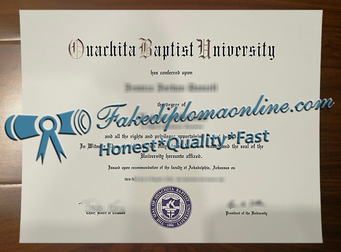 Ouachita Baptist University diploma