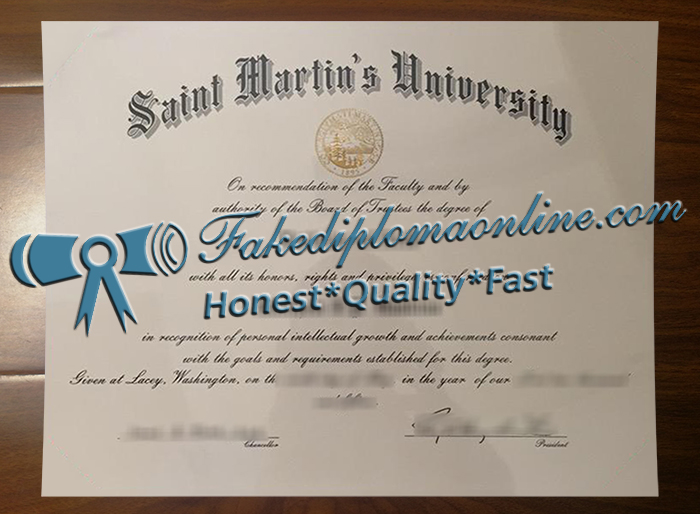 Saint Martin's University diploma