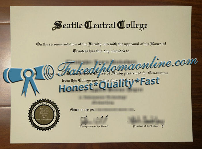 Seattle Central College diploma