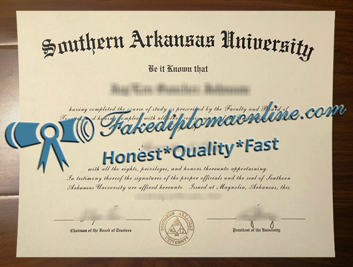 Southern Arkansas University diploma