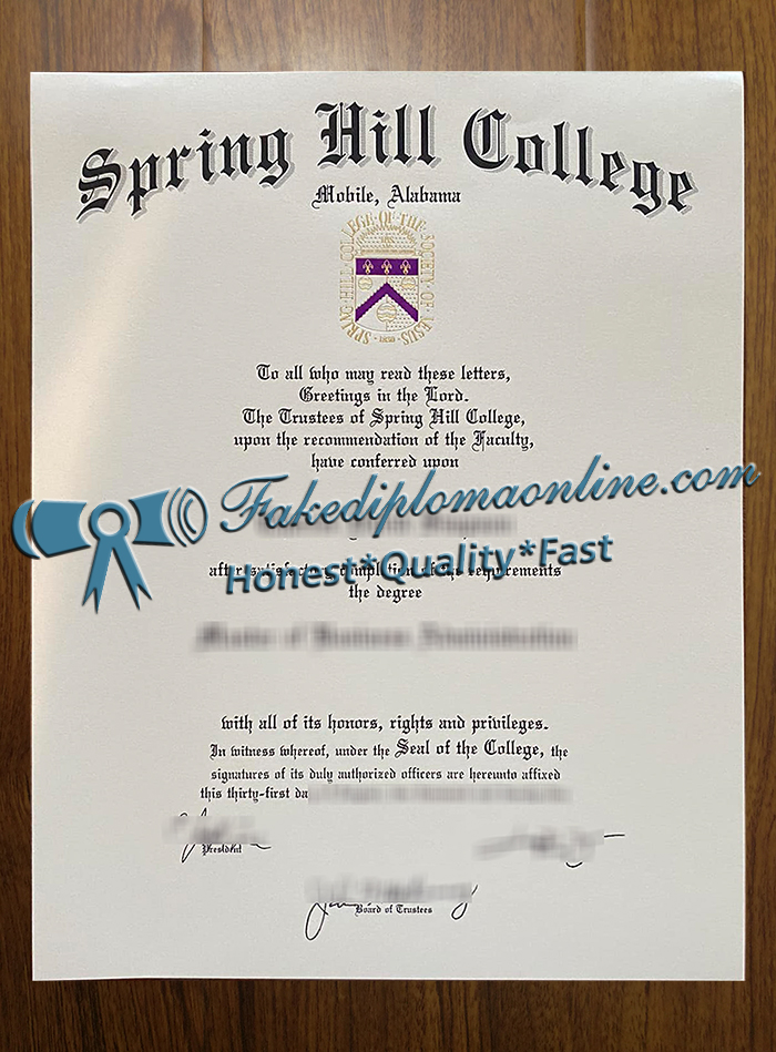 Spring Hill College diploma