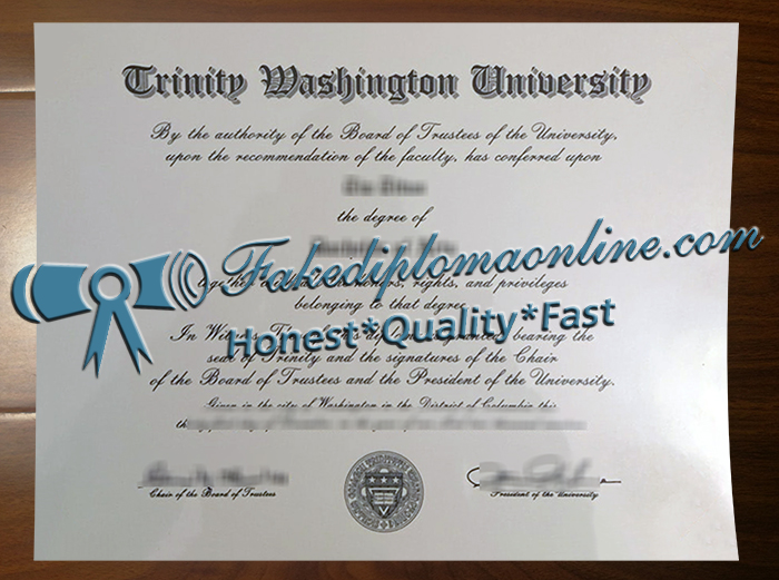 Trinity Washington University diploma