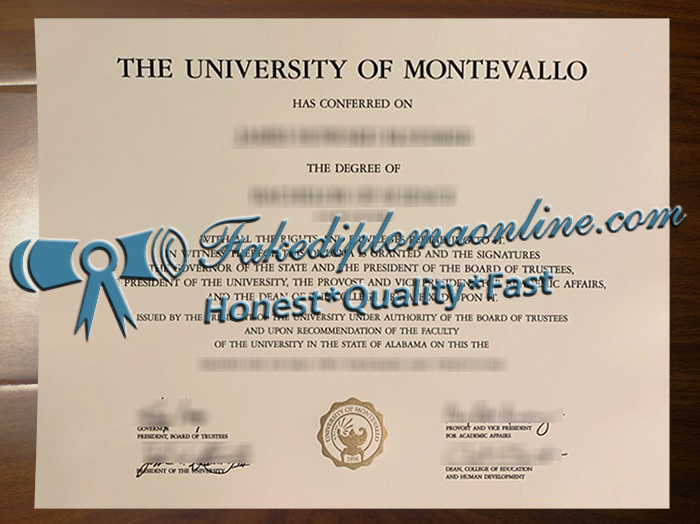 University of Montevallo diploma