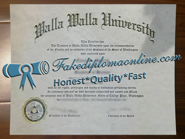 Walla Walla University diploma