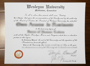 Wesleyan University degree