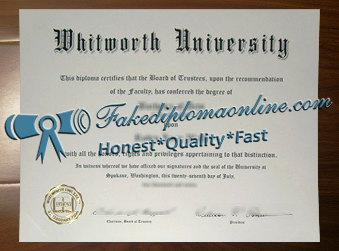 Whitworth University diploma