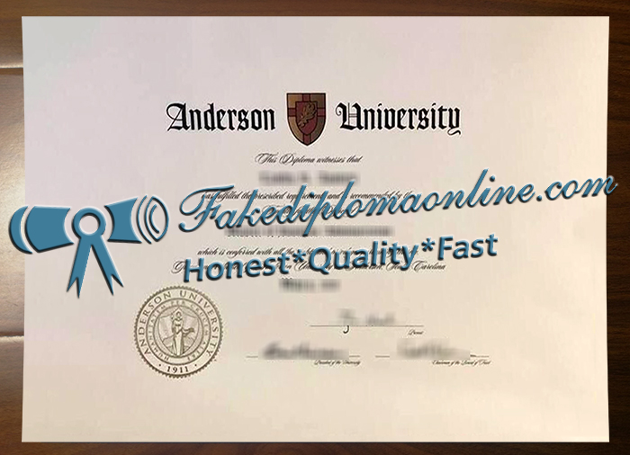 Anderson University diploma