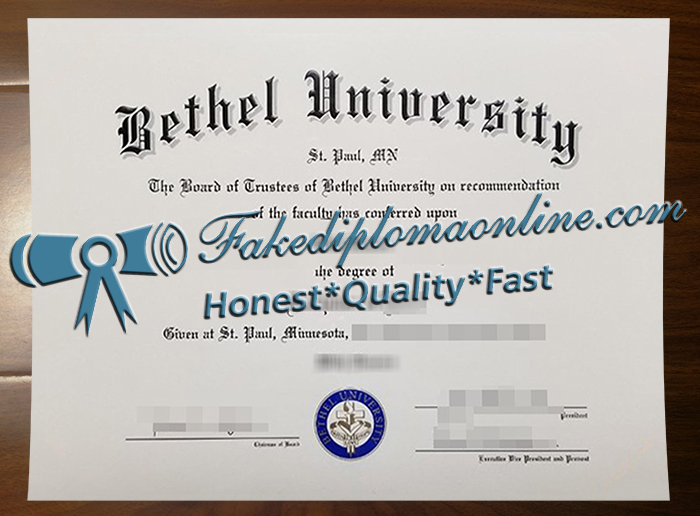 Bethel University diploma