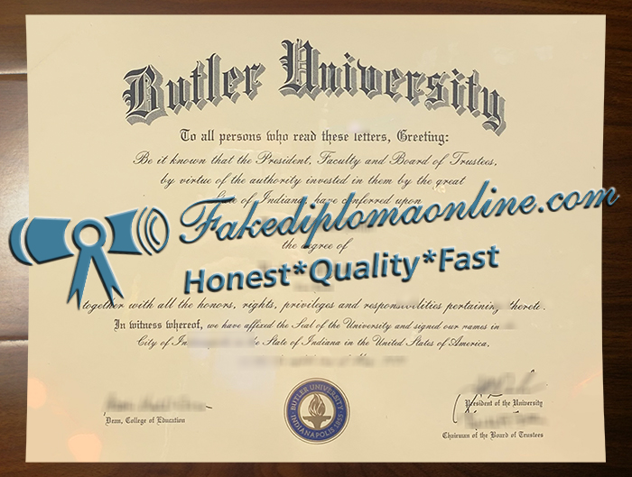 Butler University diploma