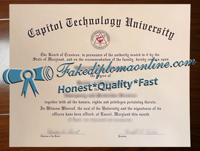 Capitol Technology University diploma