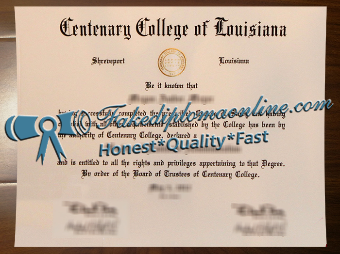 Centenary College of Louisiana diploma