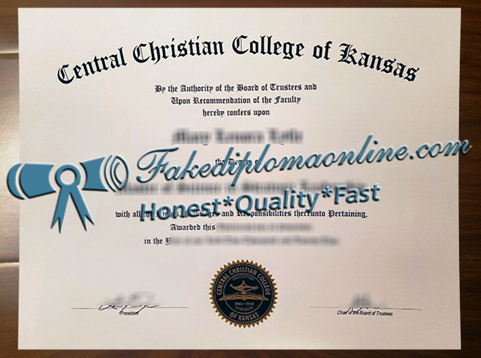 Central Christian College diploma