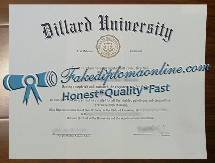 Dillard University diploma