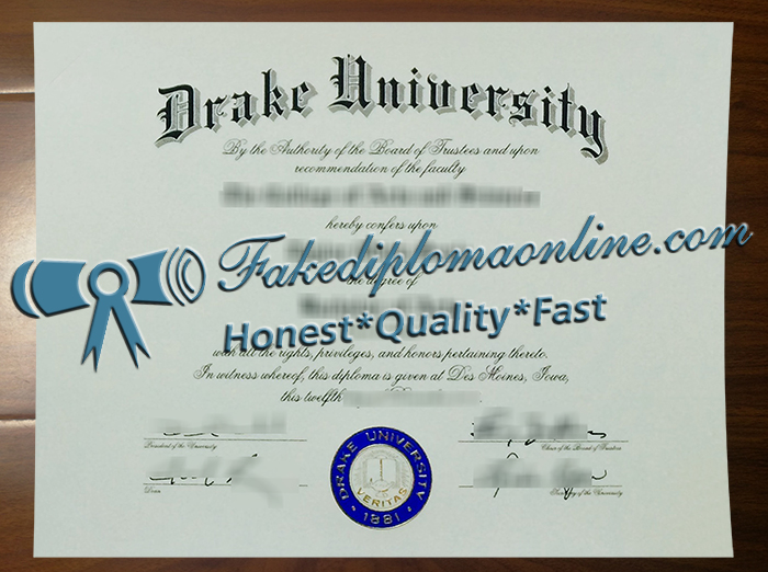 Drake University diploma