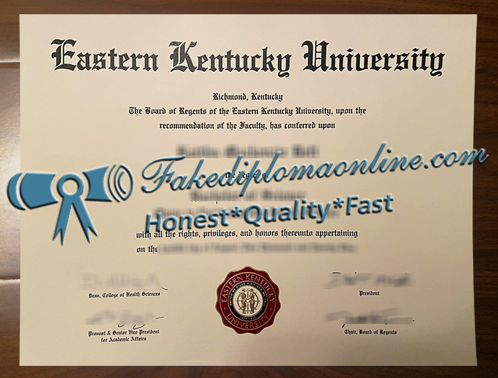 Eastern Kentucky University diploma