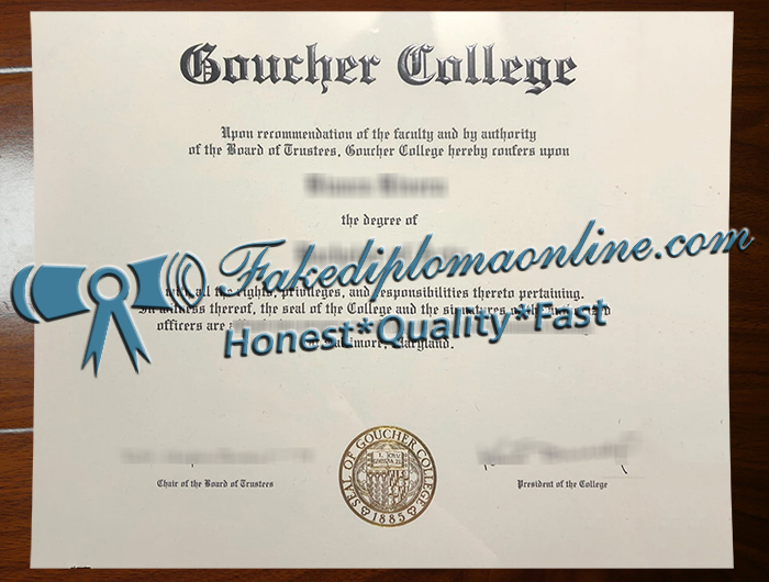 Goucher College diploma