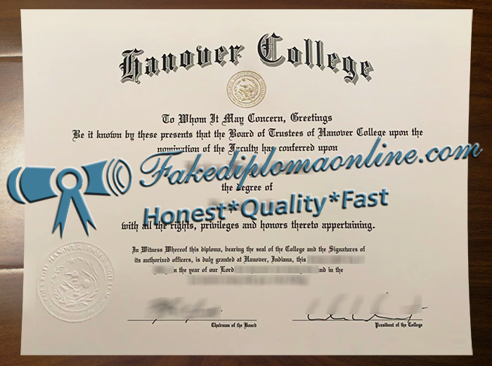 Hanover College diploma