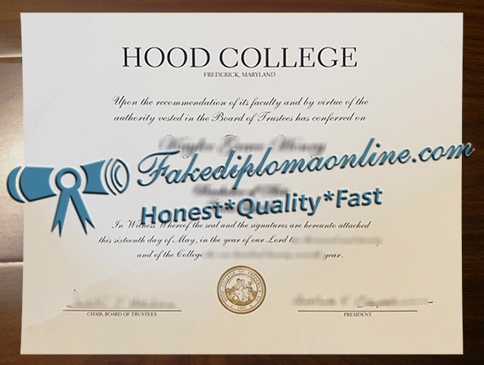 Hood College diploma