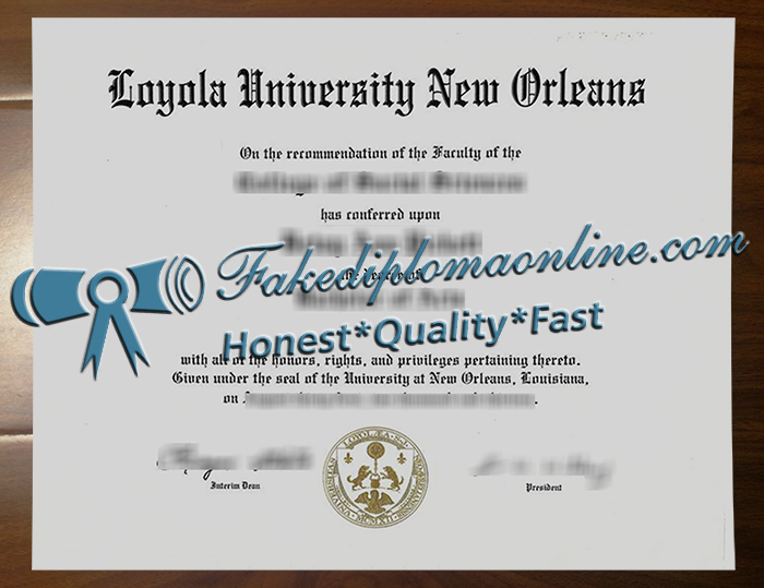 Loyola University New Orleans diploma