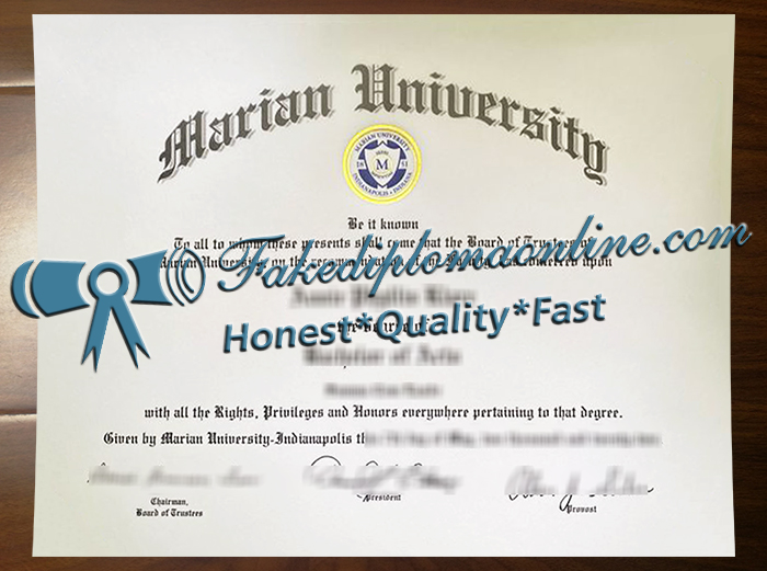 Marian University diploma