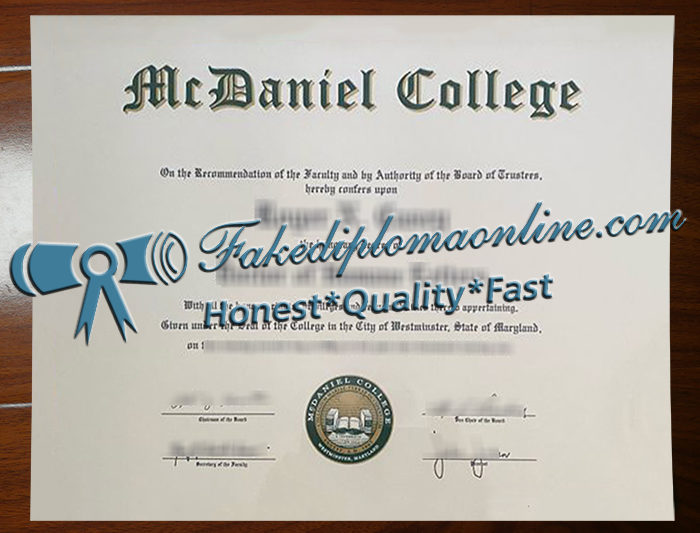 McDaniel College diploma