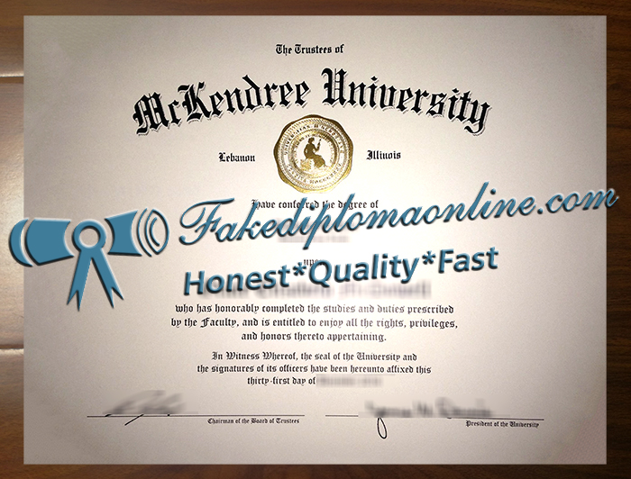 McKendree University diploma