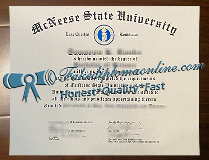 McNeese State University diploma