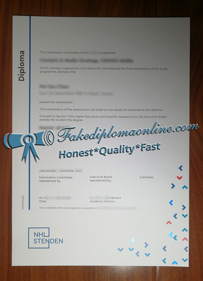 NHL Stenden Hogeschool diploma