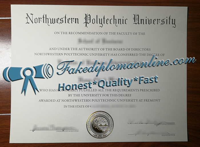 Northwestern Polytechnic University diploma