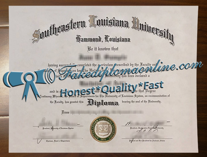 Southeastern Louisiana University diploma