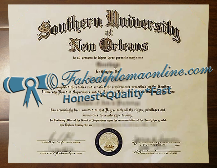 Southern University at New Orleans diploma