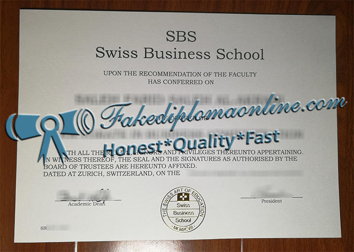 SBS Swiss Business School diploma