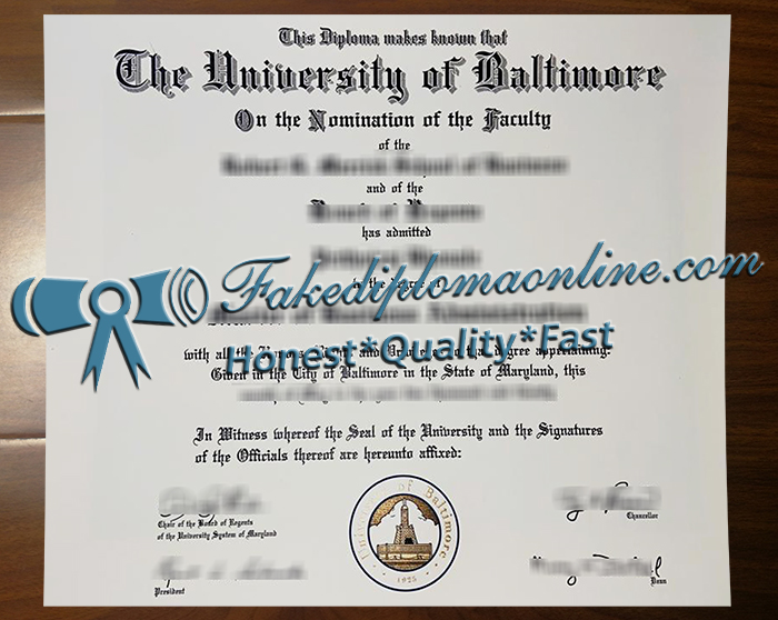 University of Baltimore diploma